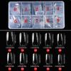 Korean Standard Clear French Nail Tips for Beginner Practice - Full & Half Cover, 500 Pieces
