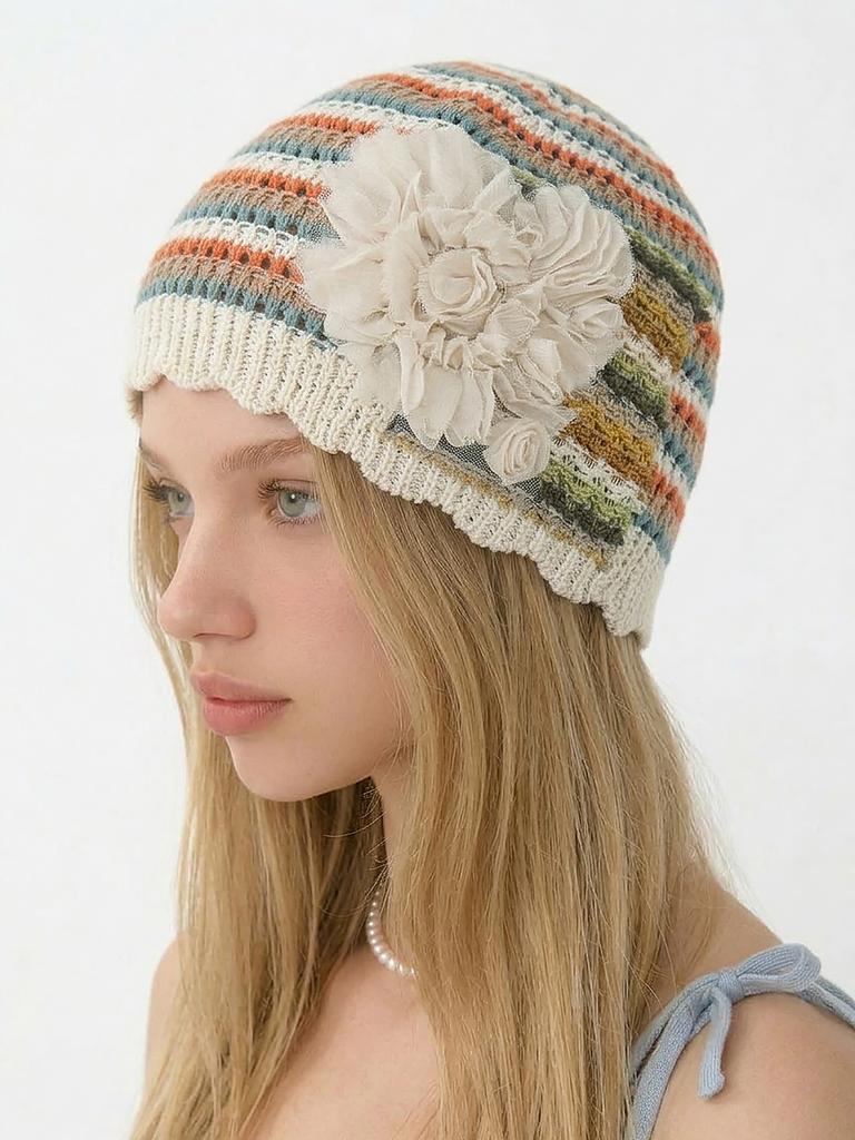 THE GREATEST Flower Paper Beanie Ivory