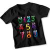 Cartoon Numbers Day 0-9 Counting Education Kids T-Shirt Boys Girls Learning Tee