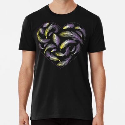Koszulka z piórami pride Non Binary S do 5XL Wyprodukowano w AU/USA