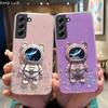 Transparent Quicksand Glitter Astronaut Case For Samsung Galaxy S23 S22 S21 S20 FE Plus Ultra S9 Note 20 10 9 8 Soft Shiny Cover