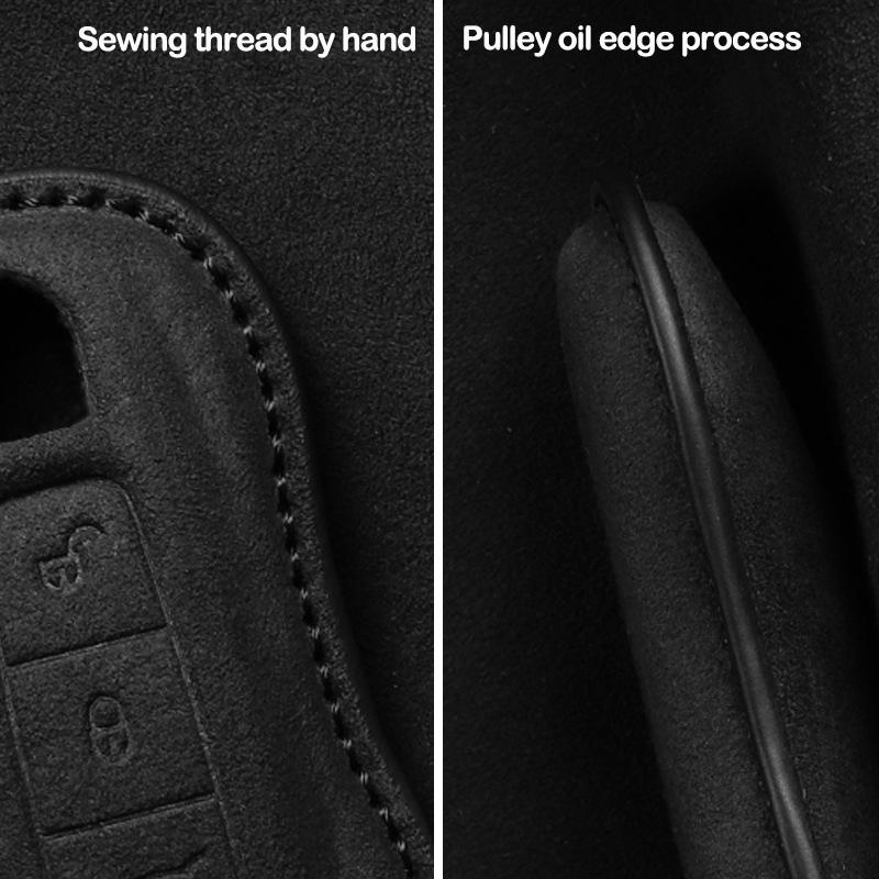 Für Porsche Panamera Cayenne 971 911 9YA Macan Boxster Keyless Protector Autoschlüsselhülle Lederabdeckung Schale Autozubehör