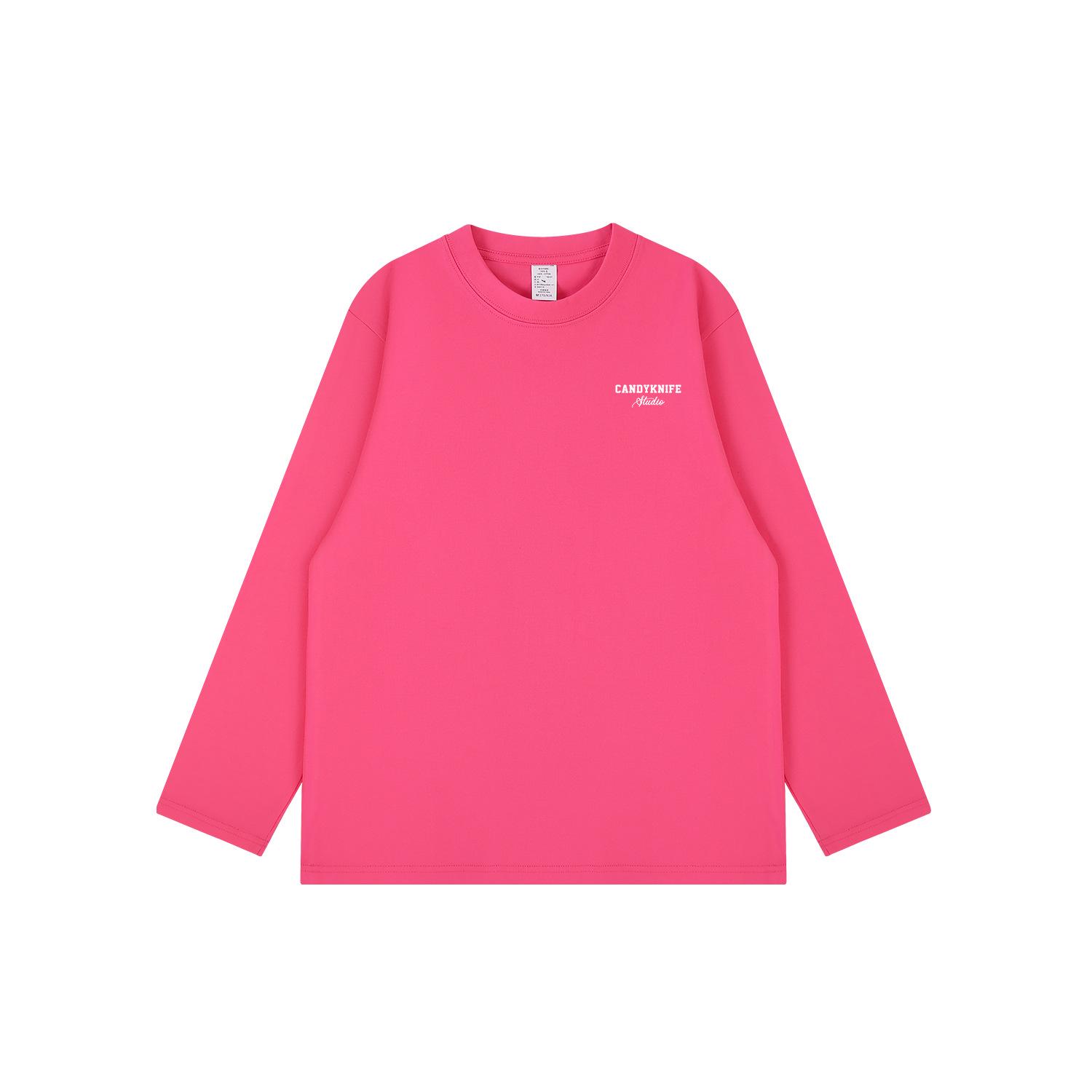 

Трендовая футболка унисекс в стиле ретро с принтом букв Гонконга, свободного кроя, с длинным рукавом, в стиле хип-хоп 3XL розы красного