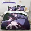 Naruto Anime Wzór Itachi Uchiha Pościel Dekoracja Domu Prezent Urodzinowy (1 * poszwa na kołdrę + 2 * poszewki na poduszki, bez rdzenia)