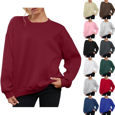 Sweat-shirt rembourré décontracté ample pour femme