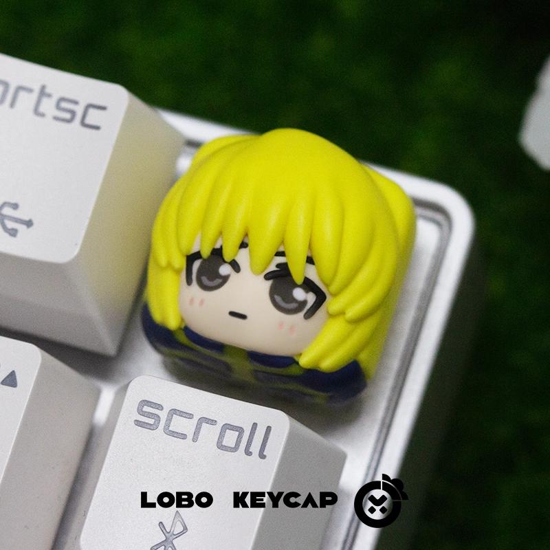 Hunter X Hunter Zanaatkar Reçine Tuş Başlığı Sevimli Gon Killua Hisoka Kurapika Chrollo Illumi 3D Anime ESC Tuş Başlığı Mekanik Klavye Hediye