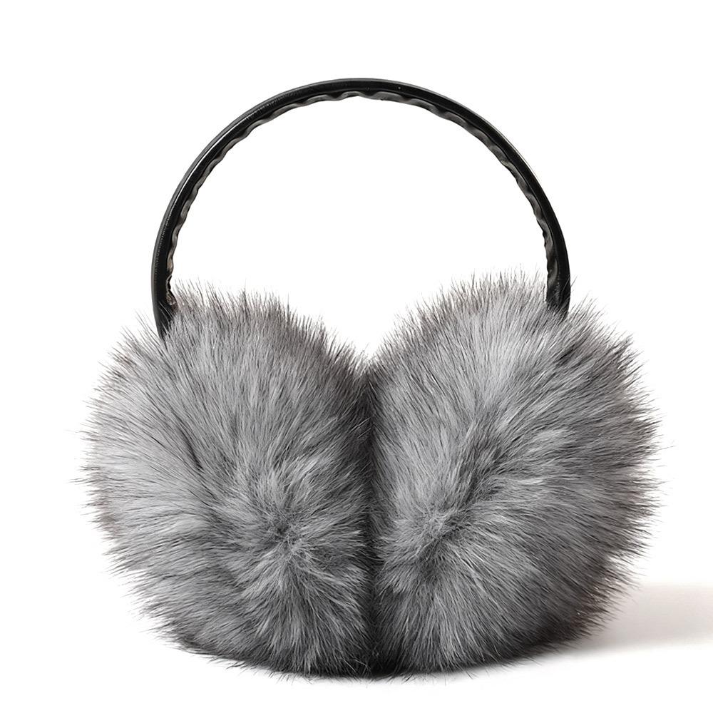 Zesílený ohřívač uší Nadměrné plyšové náušníky Trendy náušníky ze simulované kožešiny Zimní sezóna