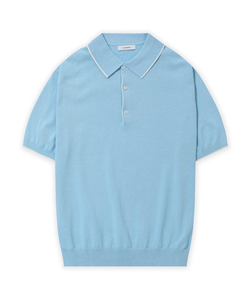 Mannergram Superfine Cotton Sheet Collared Short Sleeve Knit (Type B)