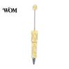Handmade Jewelry Writing Pens DIY Beadable Pen, Bling Rhinestones And Faux Pearls Beaded Gift Ideas Black Ink Ballpoint Pen for Office School Supplies