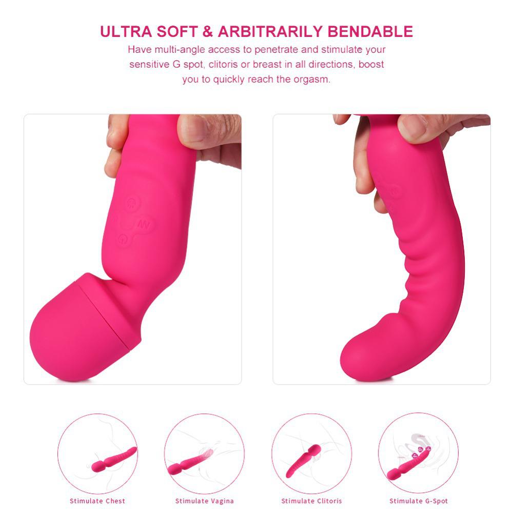 Dual Motor Heated Vibration Rod for Women