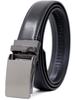 [BEEL] Men's Leather Belt, Genuine Leather, Automatic Locking, No Holes, Large Sizes, Business, Suit, Casual, Plain Black