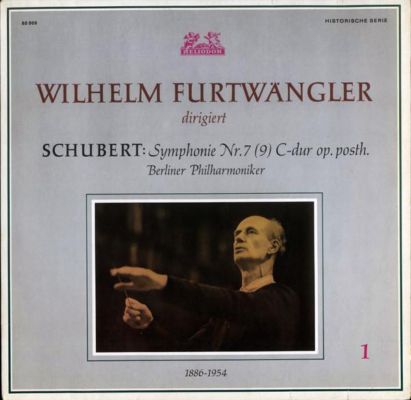 

LP Record FRANZ SCHUBERT WILHELM FURTWNGLE Sinfonie Nr. 7 9 Cdur Op. Posth. 88006 Heliodor Germany Classical Used