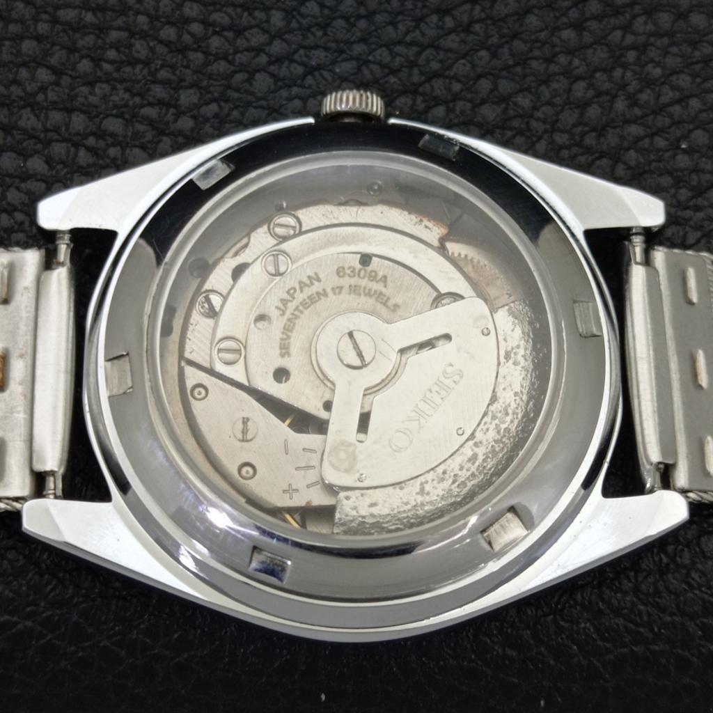 AUTOMATIC 6309A VINTAGE REFURBISHED SEIKO 5 JAPAN MENS SILVER WATCH a701722-5 R206c-a701722