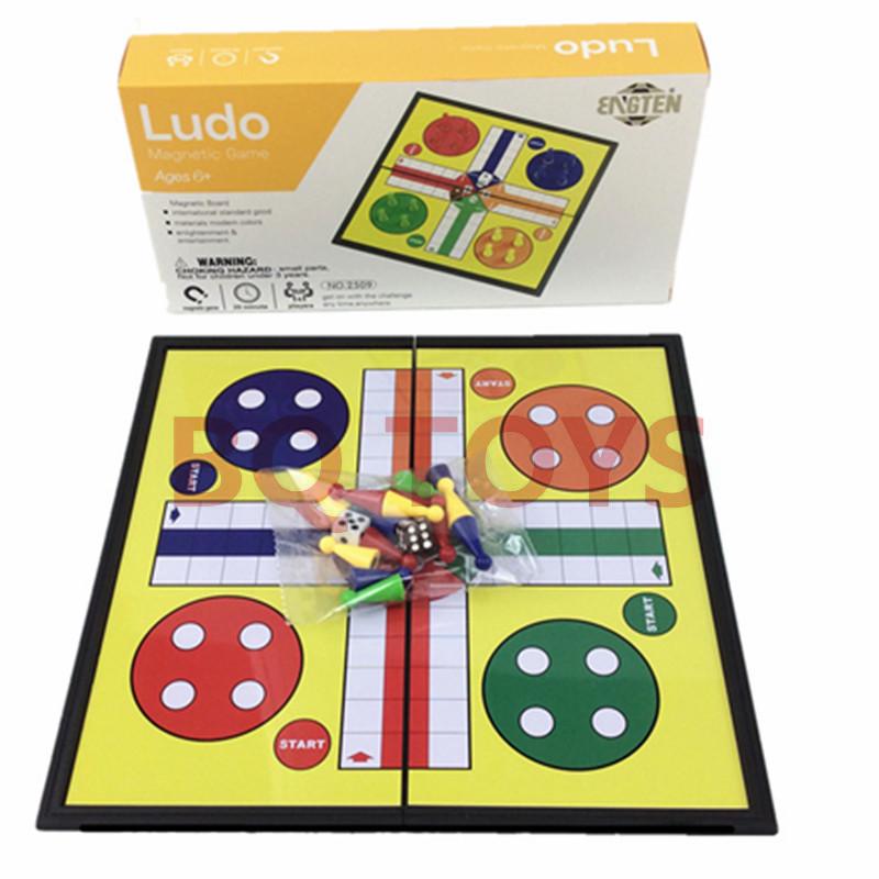 

Snakes and Ladders Magnetic Foldable Board Game: 2-4 Players, Parent-Child Educational Toy