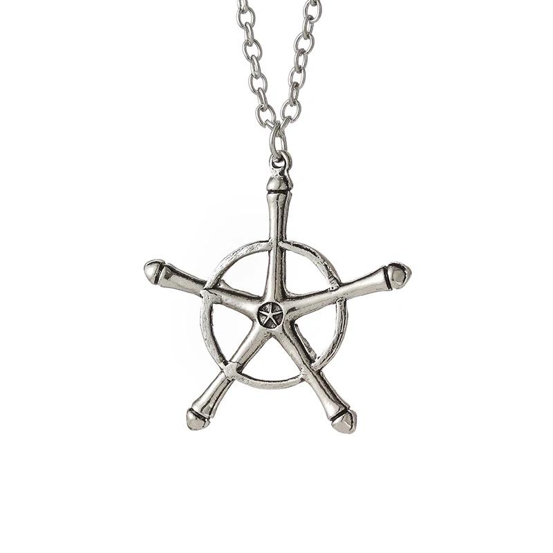 Anime Bleach Halsband Quincy Ishida Uryuu Cosplay Ginrei Gojiaku Amulet Alloy Choker Chain Nyckelring Hänge Smycken Presenter