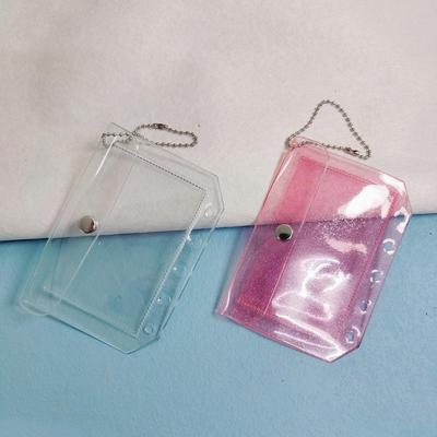 Porte-cartes et pièces pour classeur M5 à paillettes transparentes coréen
