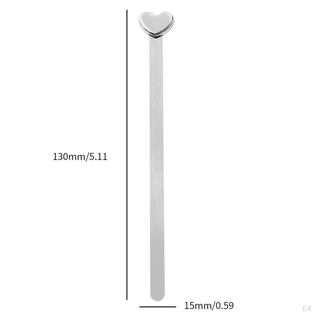 Heart Shaped Bookmark Reading Page Marker Book Separator Stainless Steel Decorative for Women