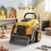 Toy Truck Engine and Excavator, Steering Wheel, Fog Effect, Sound and Light, Ages 3-6, Yellow