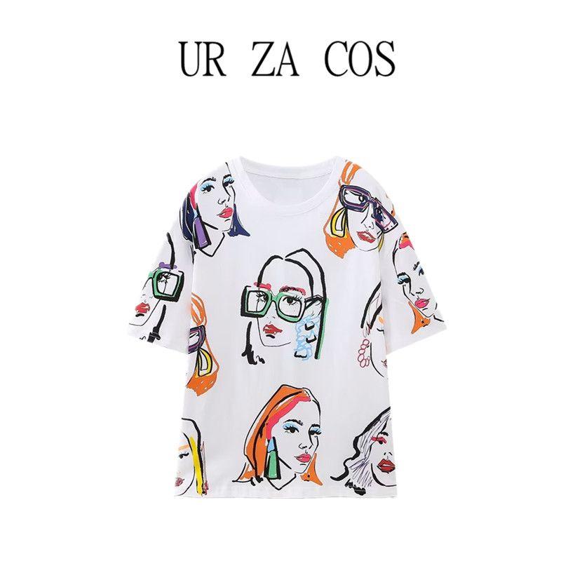 Fashion Style Summer New Arrival Fashion Trend Women's Velvet Girl Print T-shirt 1131346 250