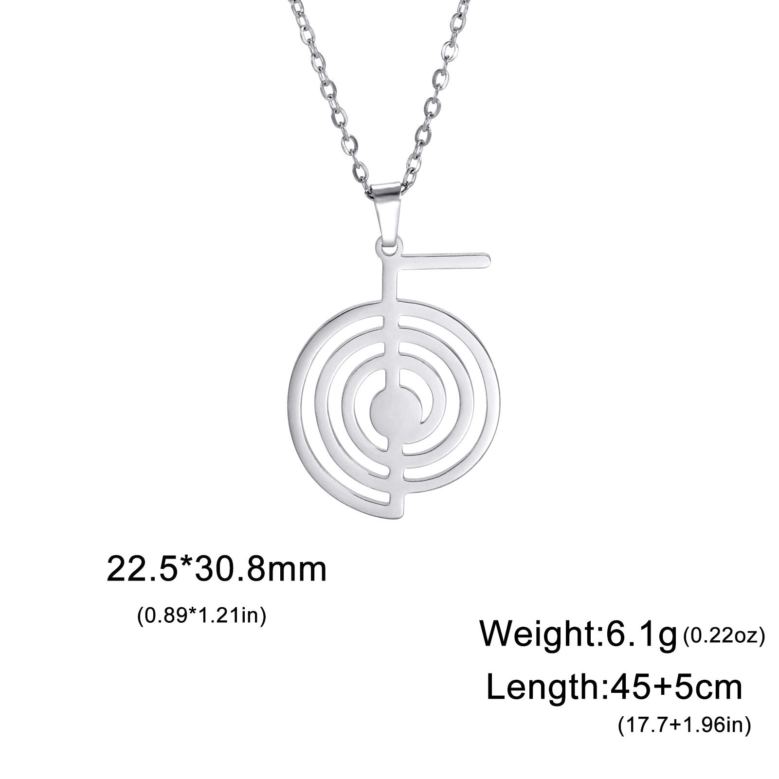 

Teamer Geometric Spiral Symbol Necklace Stainless Steel For Women Fashion Yoga Power Spiral Jewelry Birthday Gifts 2026 New 45-50cm