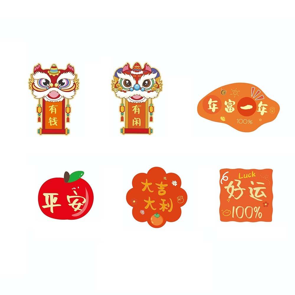 Cute Chinese New Year Fridge Magnets Traditional Festive God of Wealth Refrigerator Magnet Cartoon Snake Year Hanging Pendent