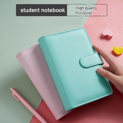 (Free Logo Engraving) A5/A6 Solid Color Hard Case Student Notebook with Magnetic Buckle, Contains Metal Binder, Diary, Notebook, Handbook
