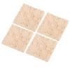 4Pcs Carved Flower Square Onlay Applique Door Cabinet Unpainted Furniture Decor(#2)