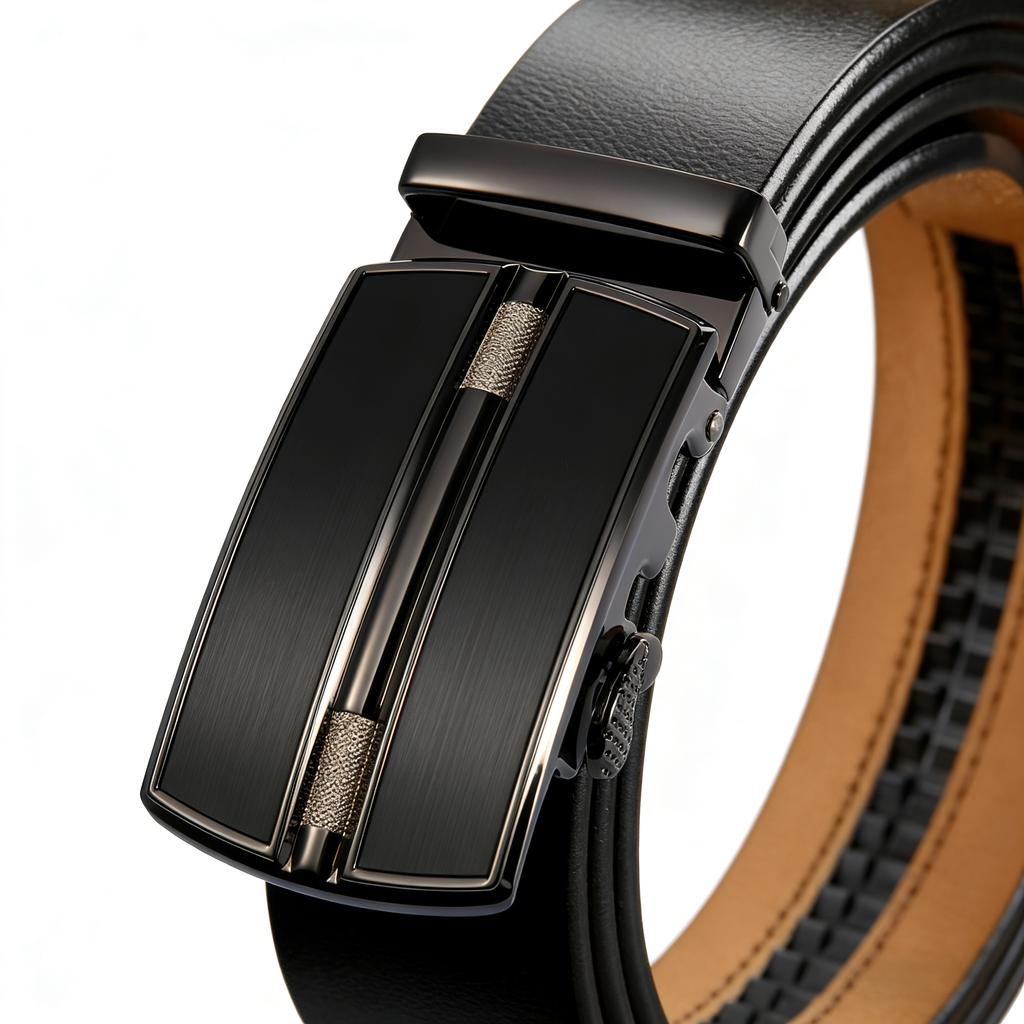 Men's High Quality Cowskin Leather Belt Strap Male Metal Alloy Automatic Buckle Belt for Men Formal Luxury Jeans Waistband Strap