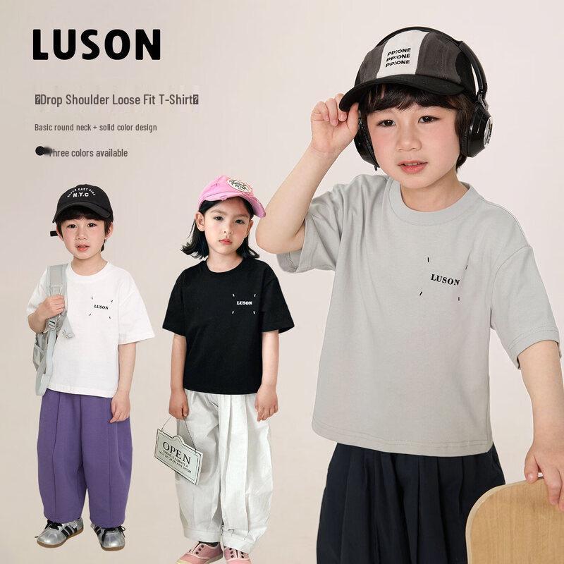LUSON Boys  2026 Summer Sweat-Wicking Loose T-Shirt 140