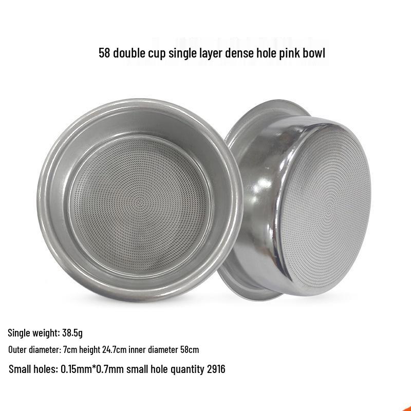 Stainless Steel Coffee Powder Bowl Filter: Single/Double 51, 58 & 53 Blind Bowl Options