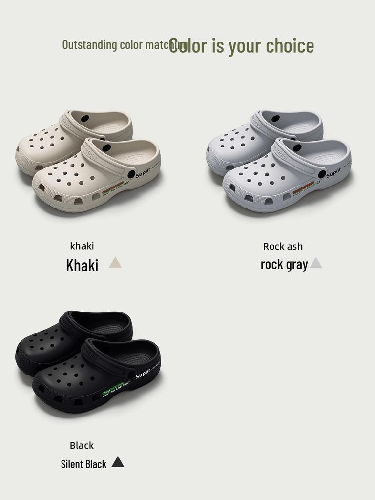 Buty EVA z dziurkami: 2025 Antypoślizgowe Dezodorujące Kapcie Zamknięte na Palce na Plażę i na Zewnątrz, Letni Styl Męski i Damski z Unikalnym Komfortem Kroku.