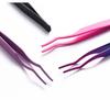 Wholesale High Quality Hot Sale Custom Stainless Steel Eyelash Aid Makeup  Eyelash Extension Tweezer Professional Beauty Tweezer