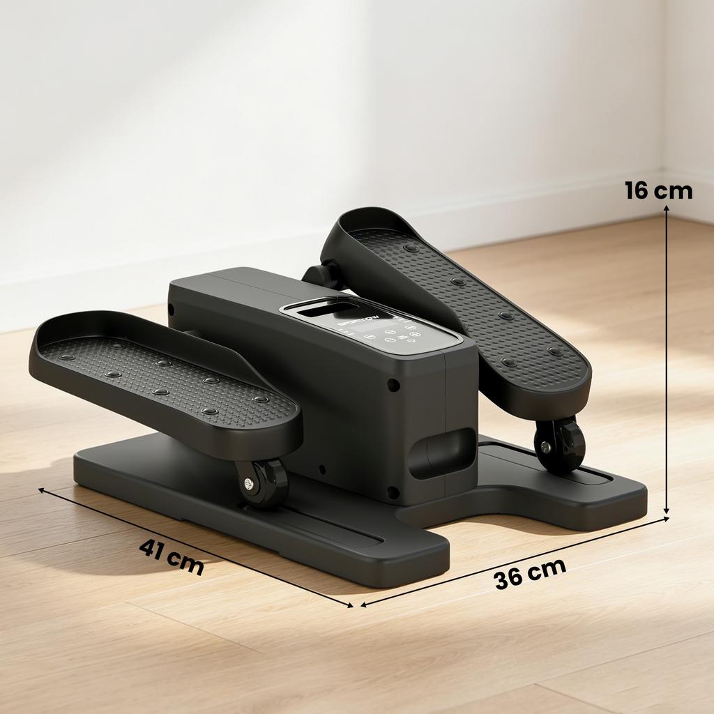 Mini Elliptical Trainer for Home Under-Desk Electric Cross Trainer with Remote Control LED Display 12 Speeds