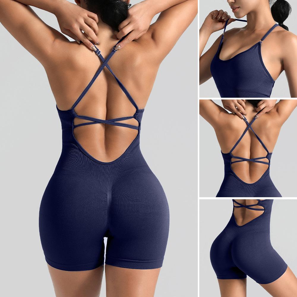 Estivo Casual Puro Cotone High-End Fitness Capispalla Asciugatura Rapida Esercizio Yoga Tuta Jumpsuit