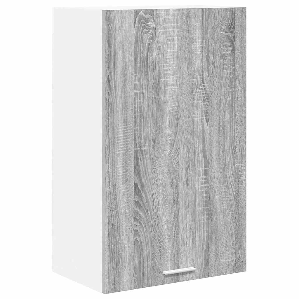 Hanging Cabinet Gray Sonoma and White 50 x 31 x 80 cm Particleboard