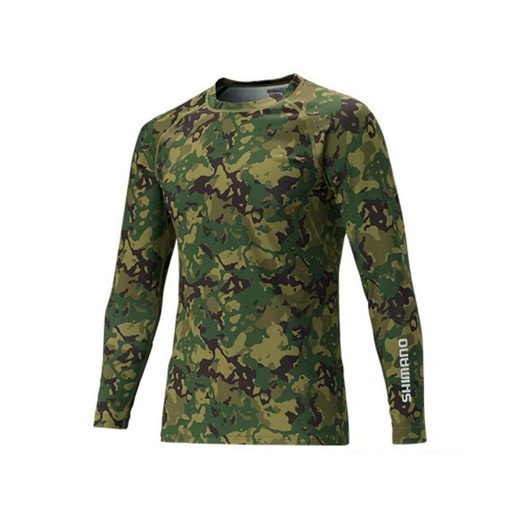 SHIMANO SUN PROTECTION Long Sleeve Shirt IN-061Q Beige Weed Camo L