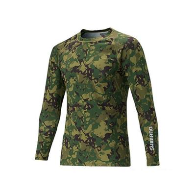 SUN PROTECTION Long Sleeve Shirt Beige Weed Camo M IN-061Q