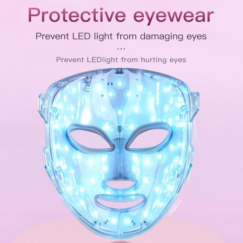 LED Photon Skin Rejuvenation Instrument, Spectral Mask Beauty Instrument, 7-color Spectrometer, Facial Large Row Lamp Beauty Mask Instrument