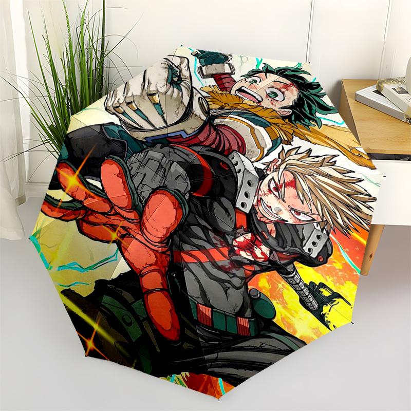 

1pc My Hero Academia Outdoor Umbrella - Automatic Opening/Closing, Collapsible Design with 8-Rib Iron Frame - Perfect Gift for Fans, Travelers, Daily