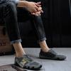 Herren-Freizeitschuhe aus Gummi mit weicher Sohle, großes atmungsaktives Mesh-Gewebe, Schweinsleder, Auto-Freizeitschuhe