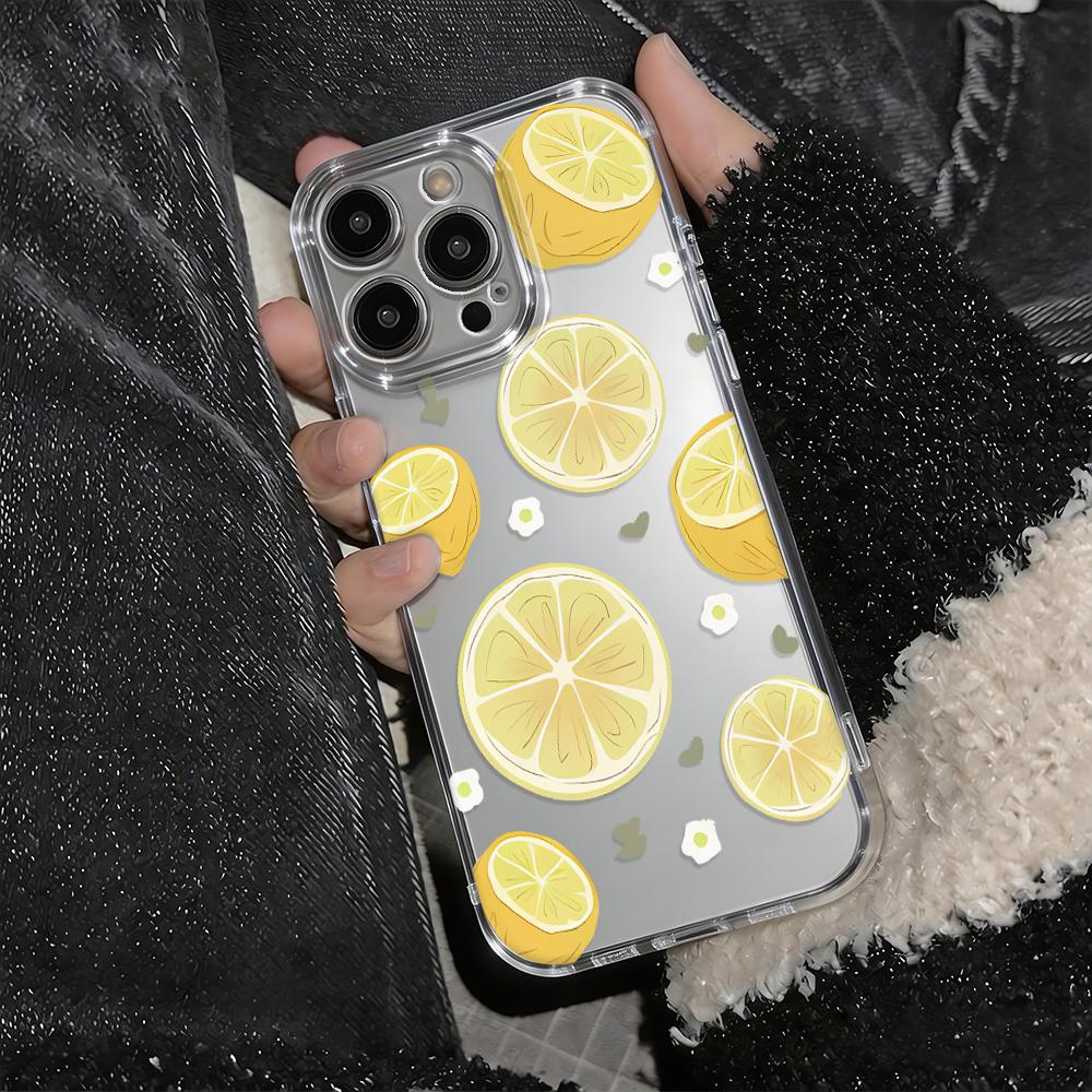 Soft Phone Case For Samsung A24 A25 5G A34 A54 A55 S24 S25 S25 Plus Anti Shock Fresh Lemon Slices Premium Summer Fresh Cover