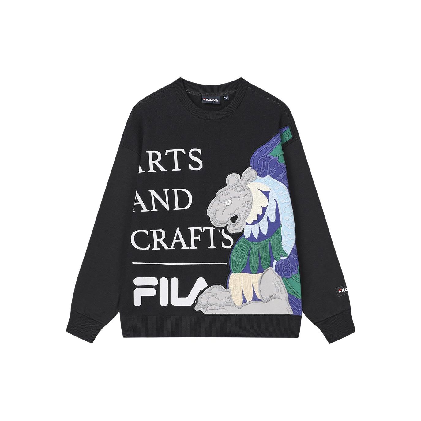 

Fila X V&A Коллаборация Серия Morgan Принт с животными Письмо Повседневный пуловер Свитшот Мужской свитшот Черный F11M418203F-BK XL