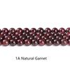 1A Natural Stone Dark Red Garnet Bead Round Loose Spacer 4 6 8 10mm Pick Size For Jewelry Making Diy Necklace Bracelet Accessory