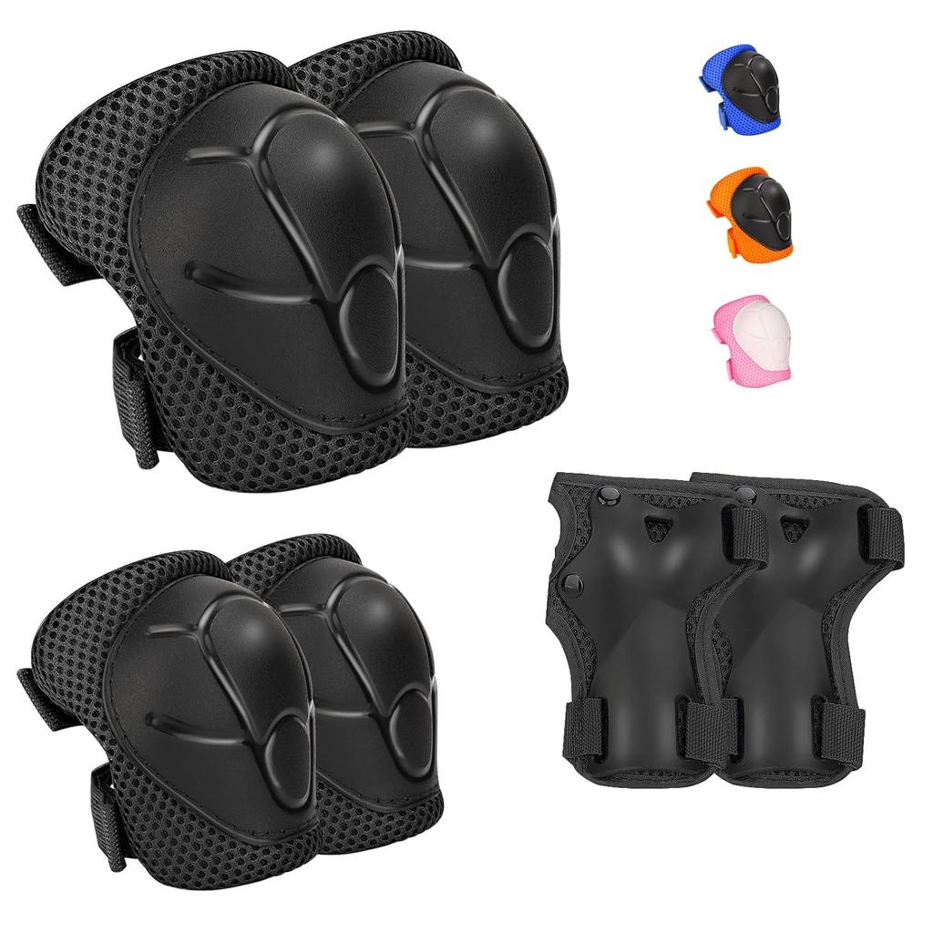 Kids Protective Gear Set - Knee Pads Elbow Pads with Wrist Guards for Ages 3-12 | 3-in-1 Safety Protective Gear for Skating, Cycling, Biking, Roller