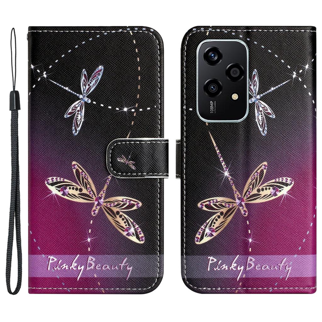 Etui na Honor 200 Lite Tekstura krzyżowa Skóra Wzór klapki Pokrowiec na telefon