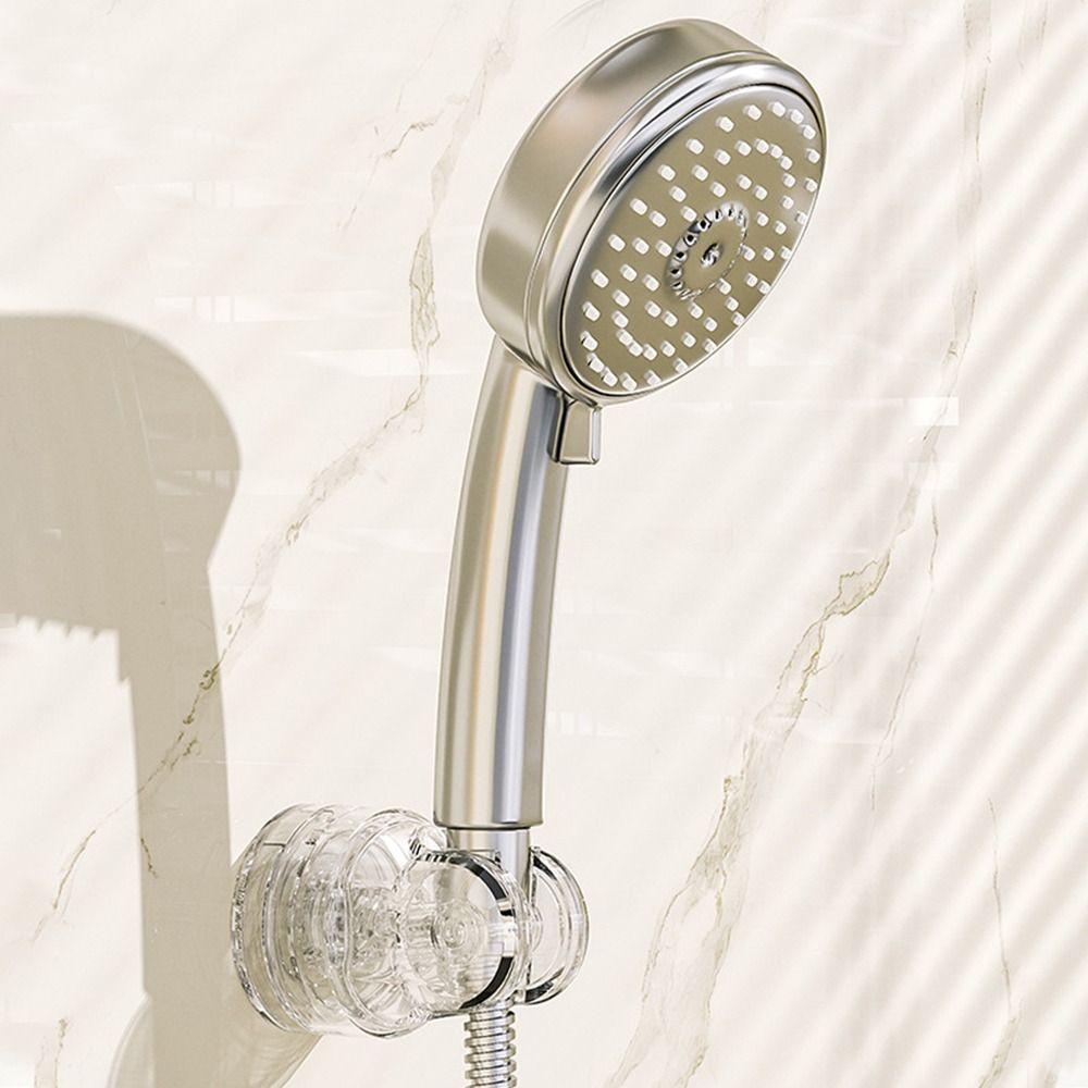 Suction Cup Shower Head Holder Wall Mount No Drilling Shower Rack Easy To Install Adjustable Shower Head Fixed Bracket