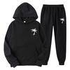 New Autumn and Winter Hooded Sweater Set European and American Popular Pattern Hoodie Set Top and Pants