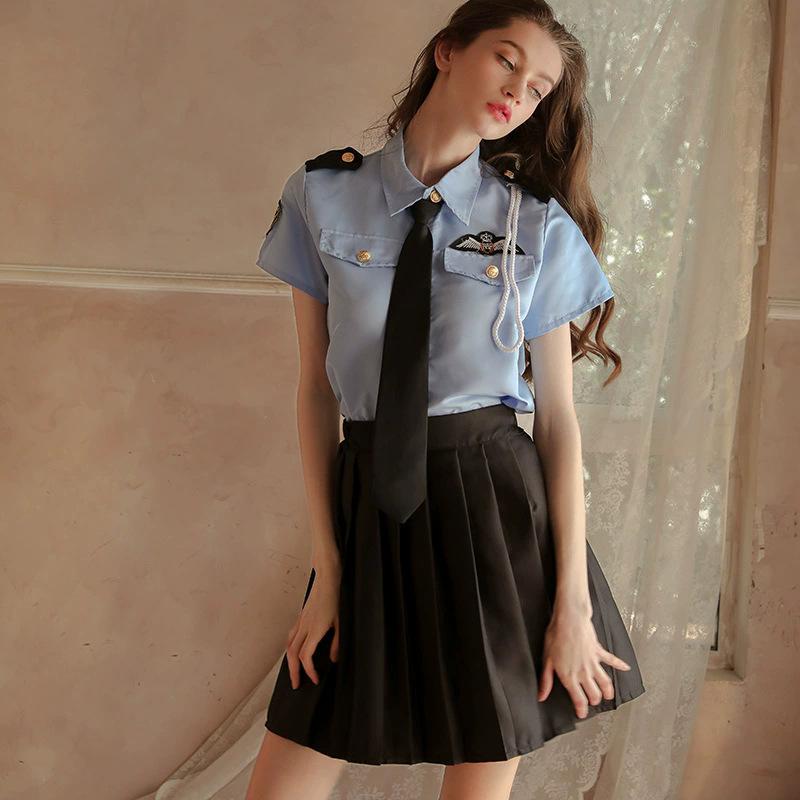 Plus size 90kg sexy lingerie sexy flight attendant policewoman suit cosplay professional uniform charm