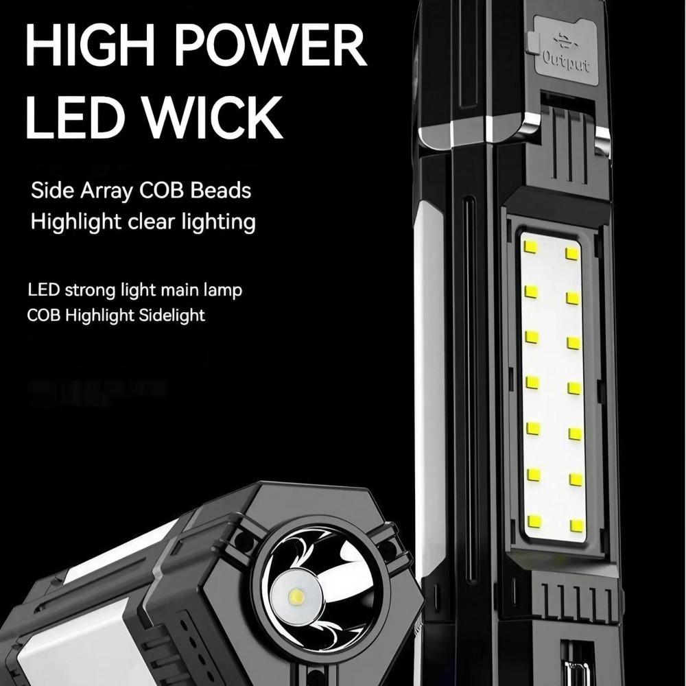 Rechargeable Camping Lantern Collapsible Waterproof Tent Light Power Bank Portable LED Flashlight for Hiking Fishing Floodlight