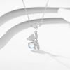 925 Sterling Silber Zirkon Bär Stern Charm Anhänger Halskette Für Frauen Mädchen Party 2021 Schmuck Choker Halsband Ketten Halskette